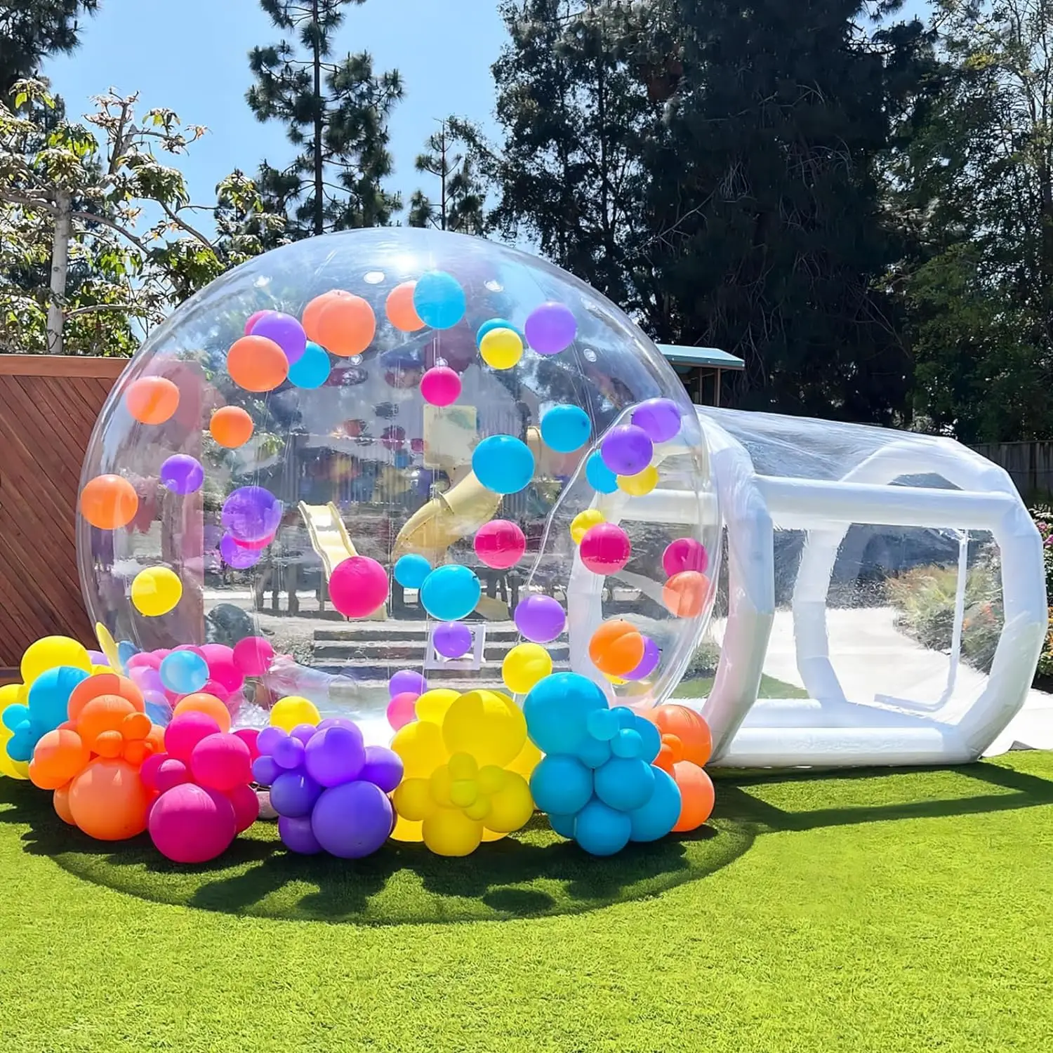 3m/10ft Bubble House Inflatable Dome Balloon Wedding Party Decor Transparent PVC Inflatable Bubble Tent With Air Blower & Pump