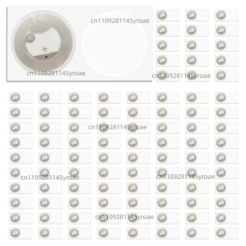 300Pcs Ntag216 Adhesive Stickers N11R, 13.56MHz Passive Tag, 888Byte Storage, Near Field Induction Labels