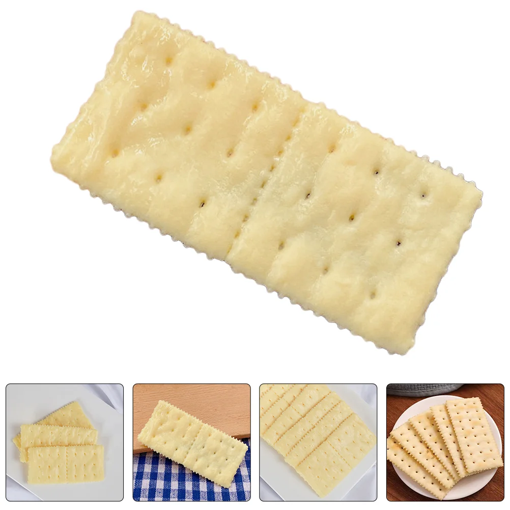 6 Pcs Simulation Biscuits Simulated Food House Ornament Toy Artificial Cookie Model Decorative Models Dessert Sandwich