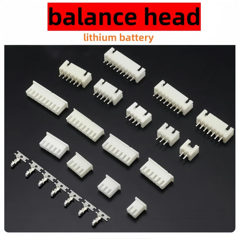 1Pairs Lithium-ion Balanced Charging Plug, 1S, 2S, 3S, 4S, 5S, 6S, 7S, 8S, Male Head with Pins, Female Head with Pin Cover