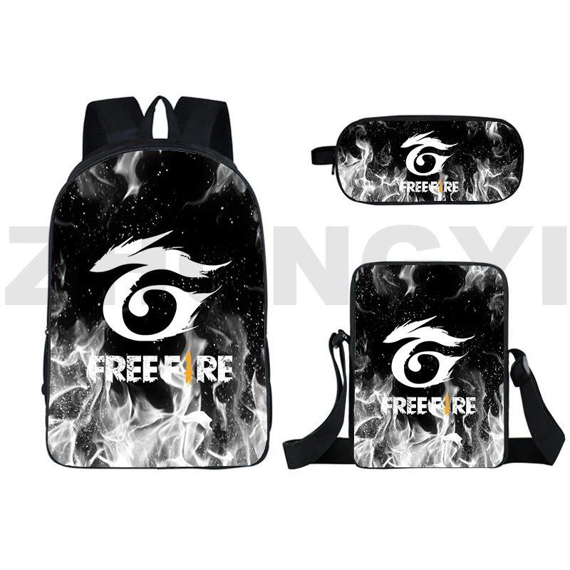 Hot Game Free Fire Garena Backpack Unisex Waterproof Big Travel Bag 3 Pcs Set Children Free Fire School Bags Girls Boys Knapsack