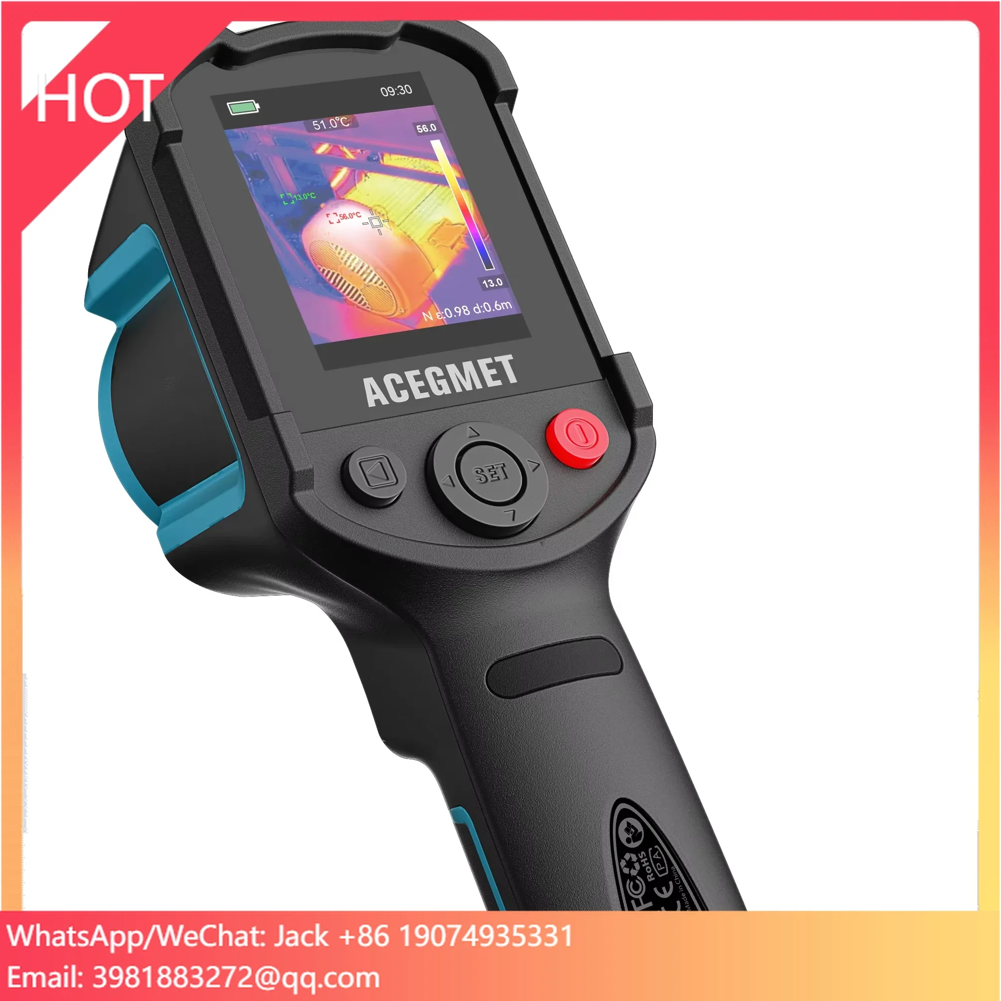 TR10 Thermal Imager with Powerful Rechargeable Battery Cable To Any PC in Real-time Thermal Camera