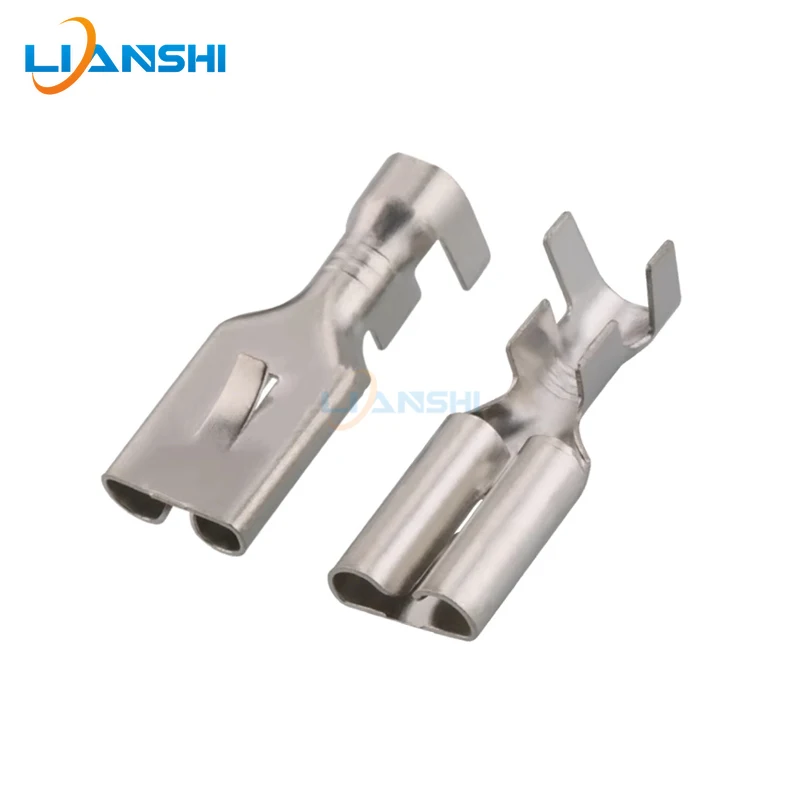 

100pcs 7.8 flat plate barbed spring 8245-4060 Cold press plug and pull terminal DJ621-E7.8C
