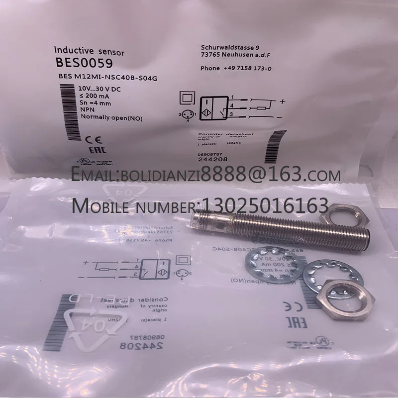 Sensor de interruptor de proximidad BES M12MI-NSH80B-S04G BES01ZY, nuevo