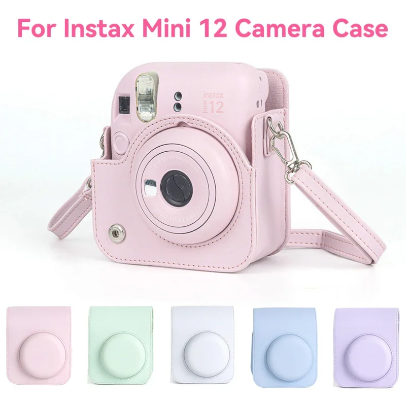 

For Fujifilm camera bag with shoulder strap Instax Mini 12 camera case PU leather soft protective trave bag