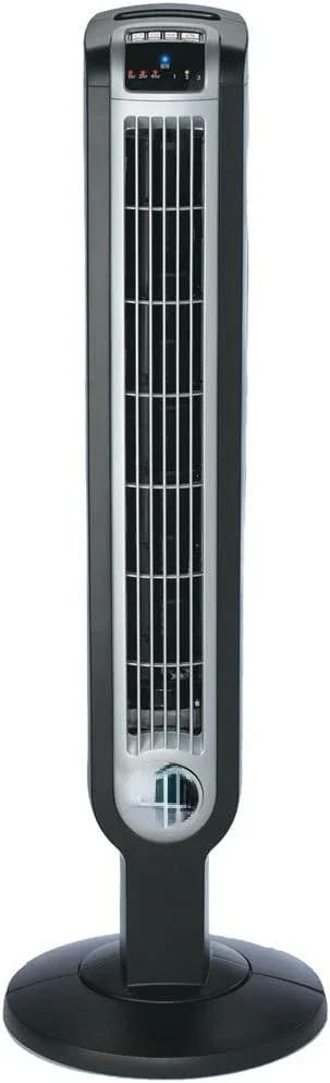 

Gray 38" Wind Tower Oscillating Tower Fan with Remote Control, Timer, and 3 Quiet Speeds, Perfect for Bedroom, Living Room, and