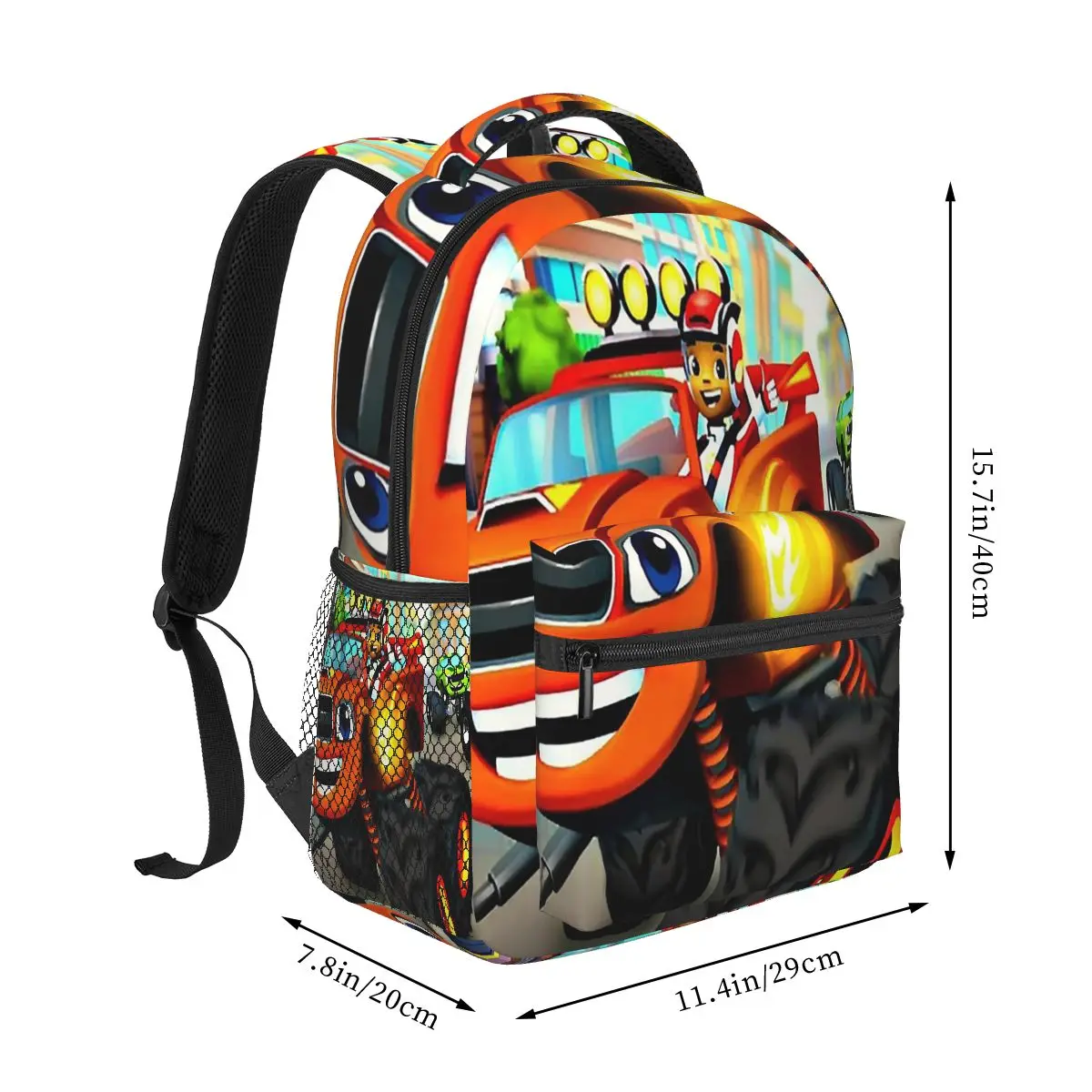 Blaze And The Monster Machines Student Backpack School Bag Hiking Travel Daypack for Men Women Fashion Bookbag Shoulder Bags