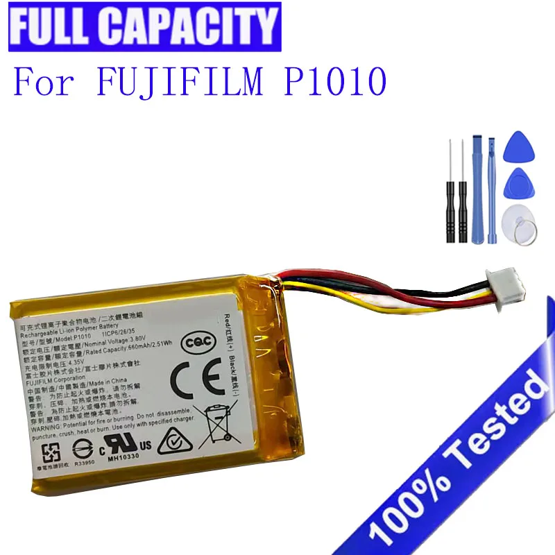 

Аккумулятор для FUJIFILM P1010, сменный аккумулятор 660 мАч, сменный аккумулятор + бесплатные инструменты