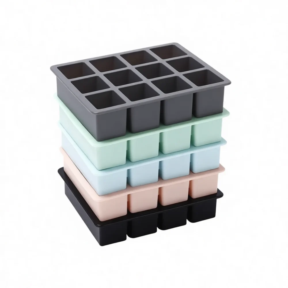 Silicone Bar Shape Ice Tray Easy Release Mold For Frozen Supplement Multi Purpose Kitchenware Household Practical Freezing Devic