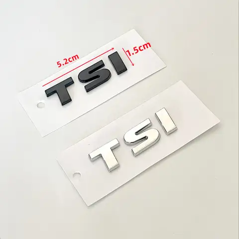 3D ABS TSI Letters Logo Car Emblem Rear Trunk Badge Sticker For VW Golf Passat Jetta Touareg Scirocco Beetle Vento Sagitar