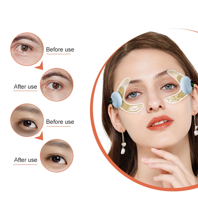 EMS masque pour les yeux Patch visage masseur pour les yeux stimulateur musculaire masseurs du visage beauté yeux levage Fatigue soulagement sacs pour les yeux cernes