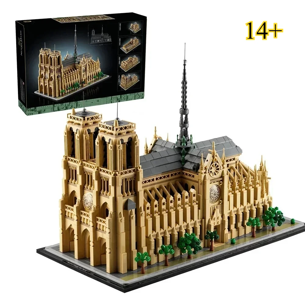 

NEW 21061 Notre-Dame de Paris Architectural Model Kit Collectible Building blocks Set for Adults Gift Idea for Lovers of History