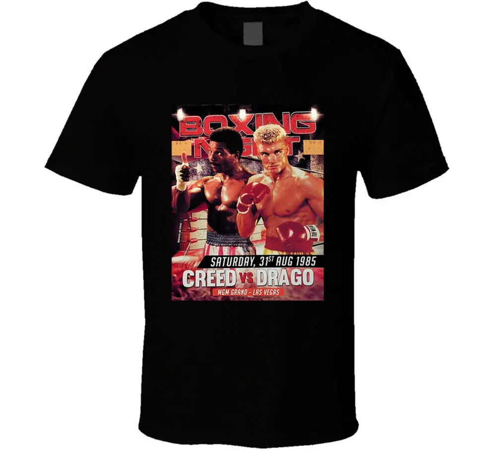 Apollo Creed Vs Ivan Drago Boxing Match T Shirt  Tees Cotton Luxury brand vintage oversized