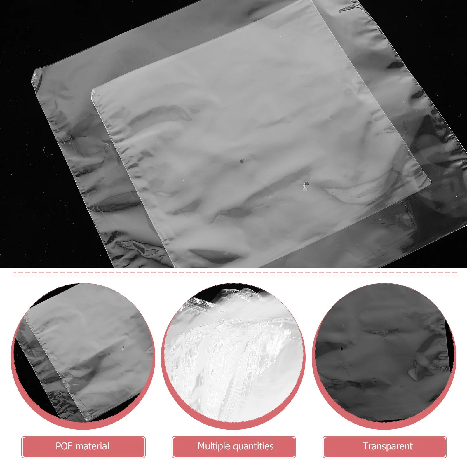 200 Pcs Cellophane Mini Hand Transparent Heat Shrink Wrap Bath Bags for