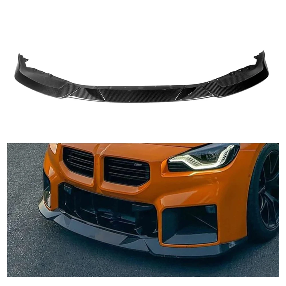 

Real Dry Carbon Fiber R44 Style Front Bumper Lip Diffuser Splitters Spoiler Auto Part For Bmw M2 G87 Front Lip