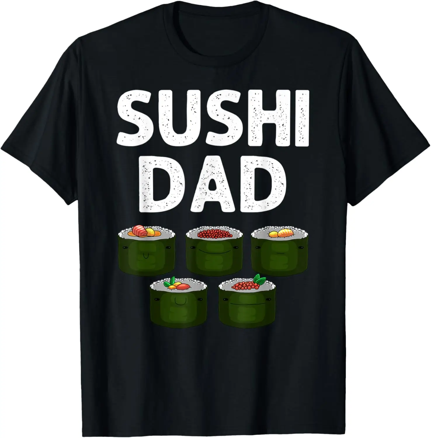 Projetos engraçados de sushi para pai masculino comida japonesa Maki Eaters camiseta