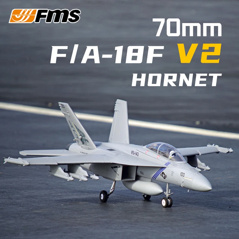 

FMS 70mm culvert F/A-18 Hornet V2 PNP version remote assembly foam large size aircraft fixed wing model 70mm F-18 RC toy