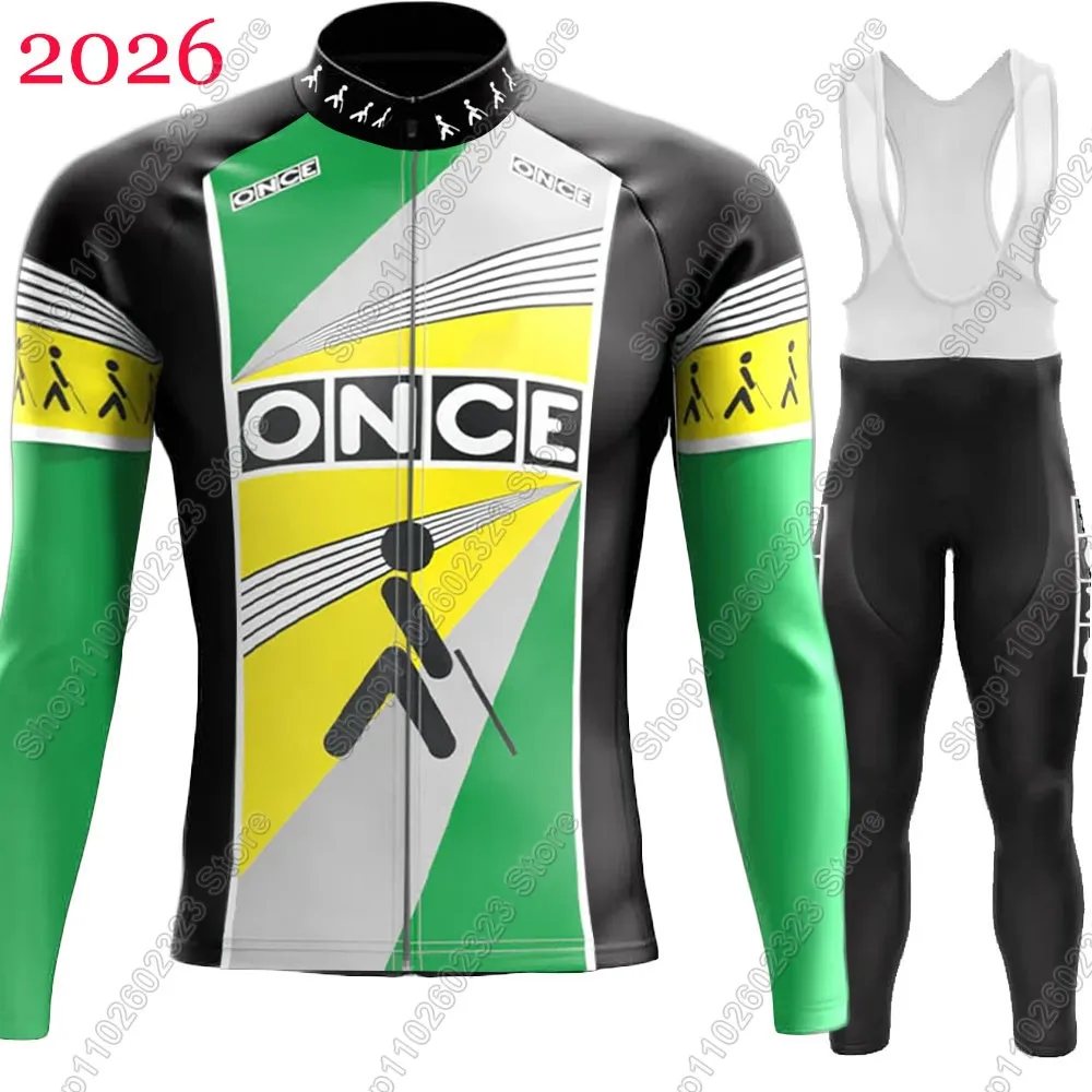 

Retro New Once Team 2026 Cycling Jersey Set Clothing Suit Mens Summer Winter Long Sleeve MTB Bike Road Pants Bib Ropa Ciclismo