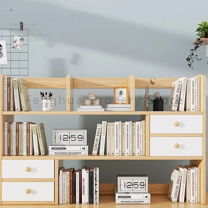 

Desktop Bookshelf Bookcase Drawers Computer Desks Display Sideboards Bookcase Make Up Organizer Mobile Estanteria Furniture Home