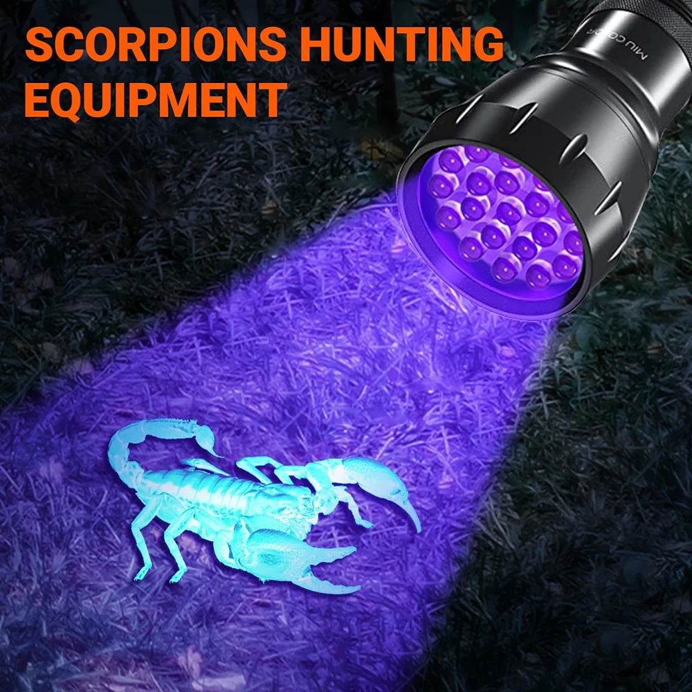 Black Light UV Light 21LED UV Light 395-400nm LED UV Flashlight torch light lamp safety UV detection For Pet Urine Stains