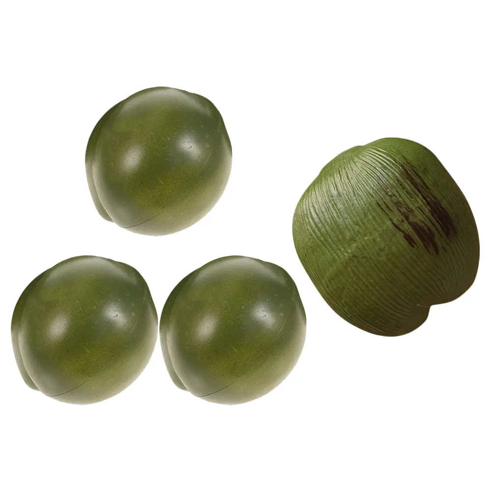 

4pcs Lifelike Coconut Decor Simulation Artificial s For Home Garden Restaurant Display Fake Fruit Decorations Kitchen