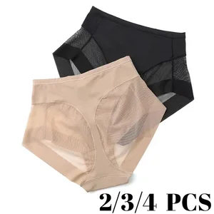 2/3/4 قطعة ملابس داخلية مثيرة متوسطة الارتفاع كبيرة الحجم للنساء مع الخصر الضيق رفع الأرداف الشفافة ملابس داخلية مرنة مريحة أفضل 10 ملابس مثيرة شفافة مبيعا - رقم 6