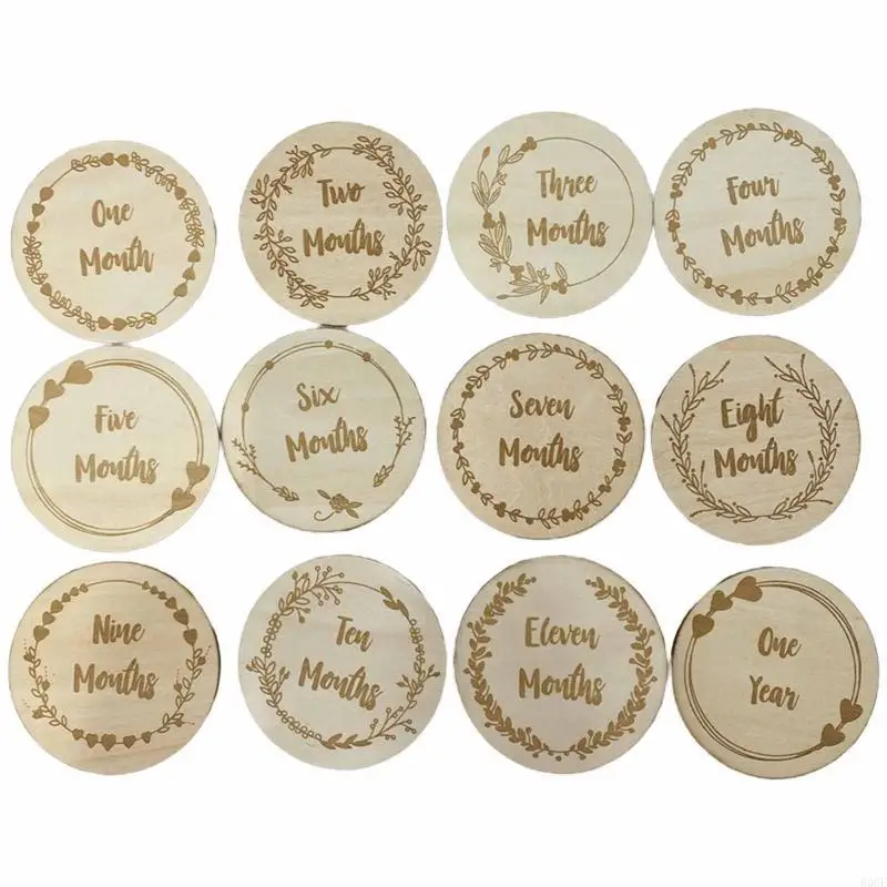 

E06f 12 шт./Установка Milestone Baby Wooden Card