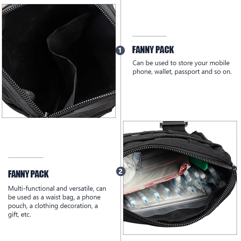 

Tactical Waist Bag 600D Nylon Multi functional Fanny Pack Outdoor Bags Smooth Zipper Phone Pouch Clothing Gift Running Storage