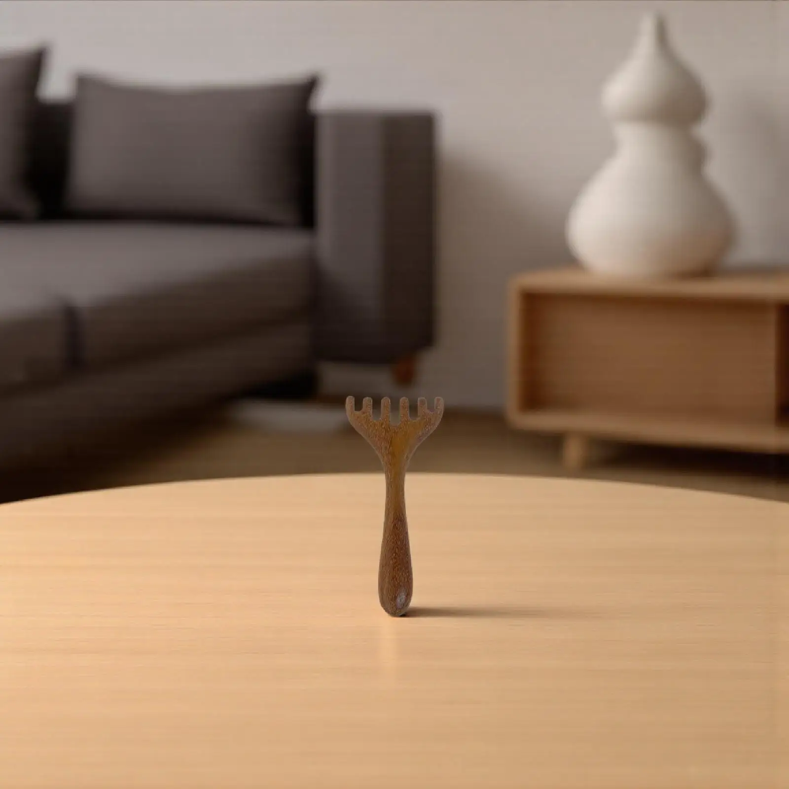 Wooden Scalp Massager Five-Prong Acupoint Massage Comb Natural Solid Wood Handheld Design for Meridian Relief Fatigue Reduction