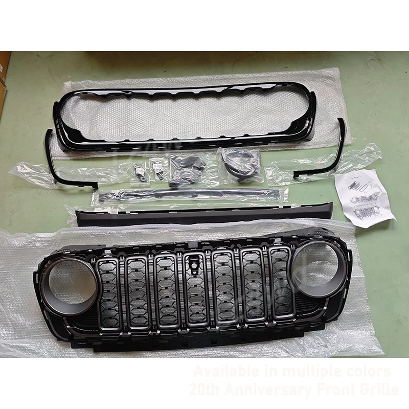 LC4WD 4X4 Accessoires Meerdere kleuren 20e verjaardag voorbumper racing grills voor 2018-2025 Jeep Wrangler JL / Gladiator JT