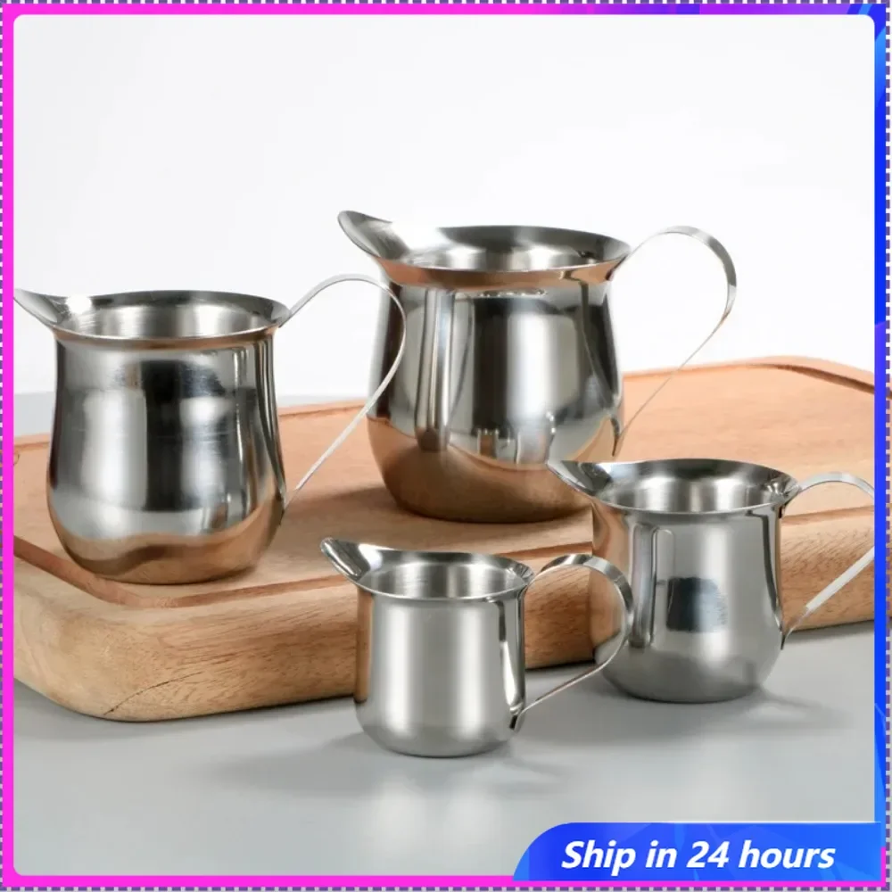 

Stainless Steel Milk Jug Frothing Pitcher Espresso Milk Frother Cream Cup Coffee Latte Cream Pitcher Kitchen Coffee Accessories