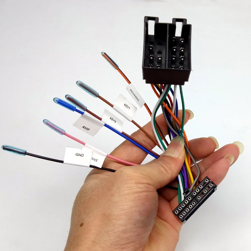 20-Pin Cable Adapter To ISO Wiring Harness Adapter 20-Pin ISO Car Radio Power Supply Adapter Cable Motherboard
