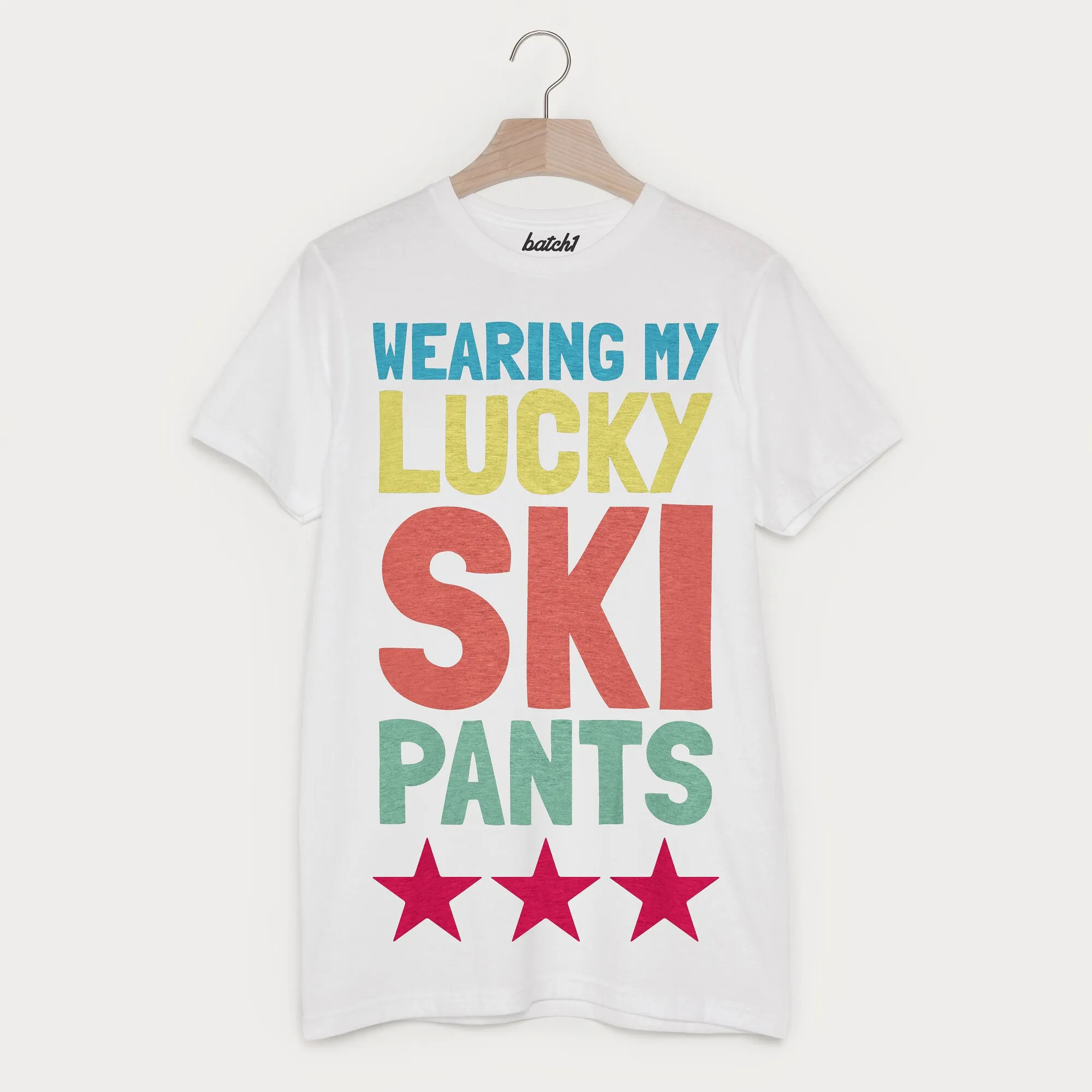 Lucky Ski Pants Men's Retro Après Ski T Shirt