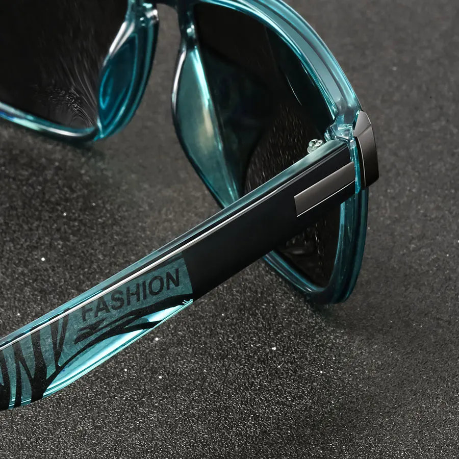 Modische Quadratische Sonnenbrille für Männer und Frauen, Farbenfrohe Trendige Leichte Outdoor-Brille zum Fahren und Angeln – Detail 3