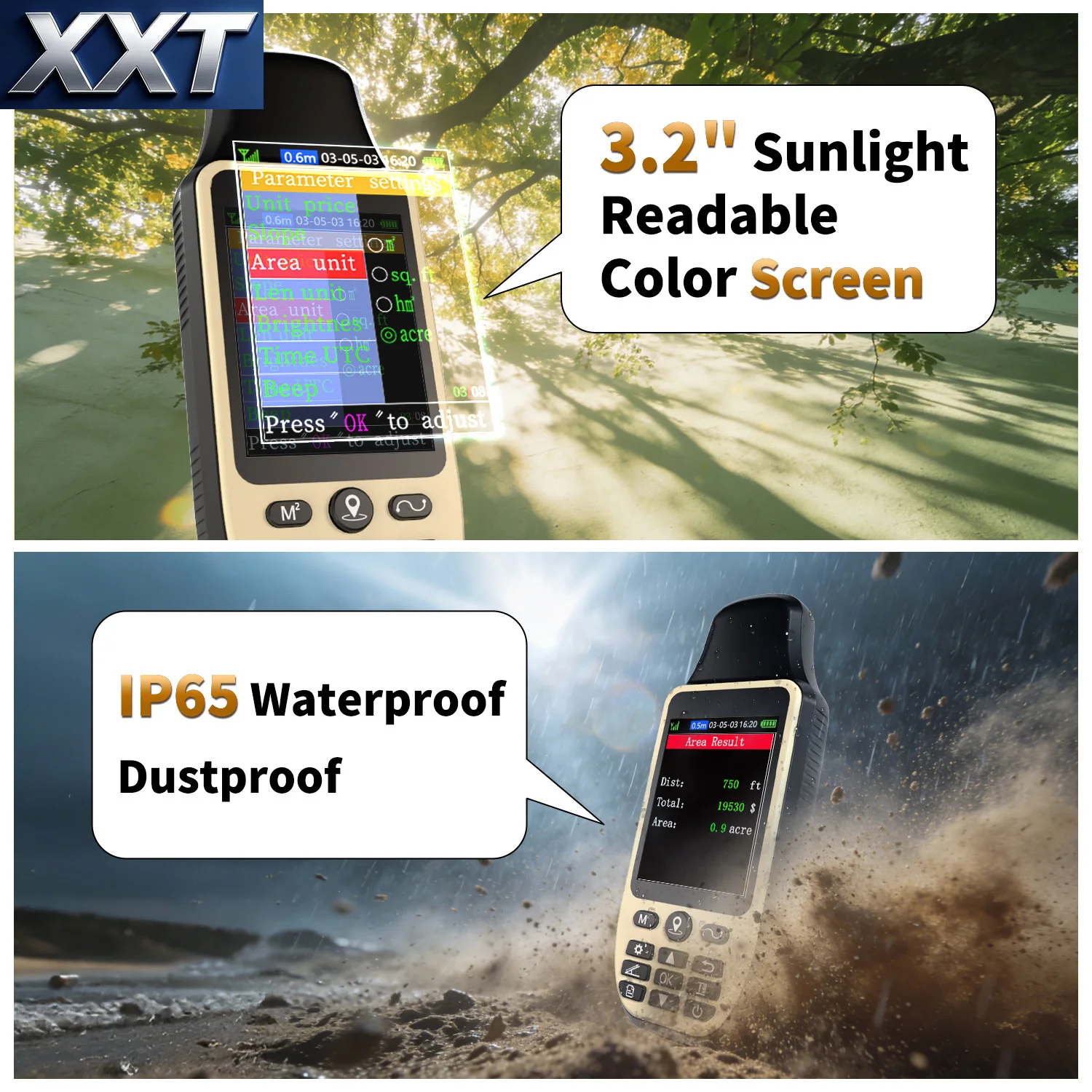 XXT Handheld GPS Land Area Meter ZL660 3.2-inch Color Screen Coordinate Storage Land Surveying Device view 4