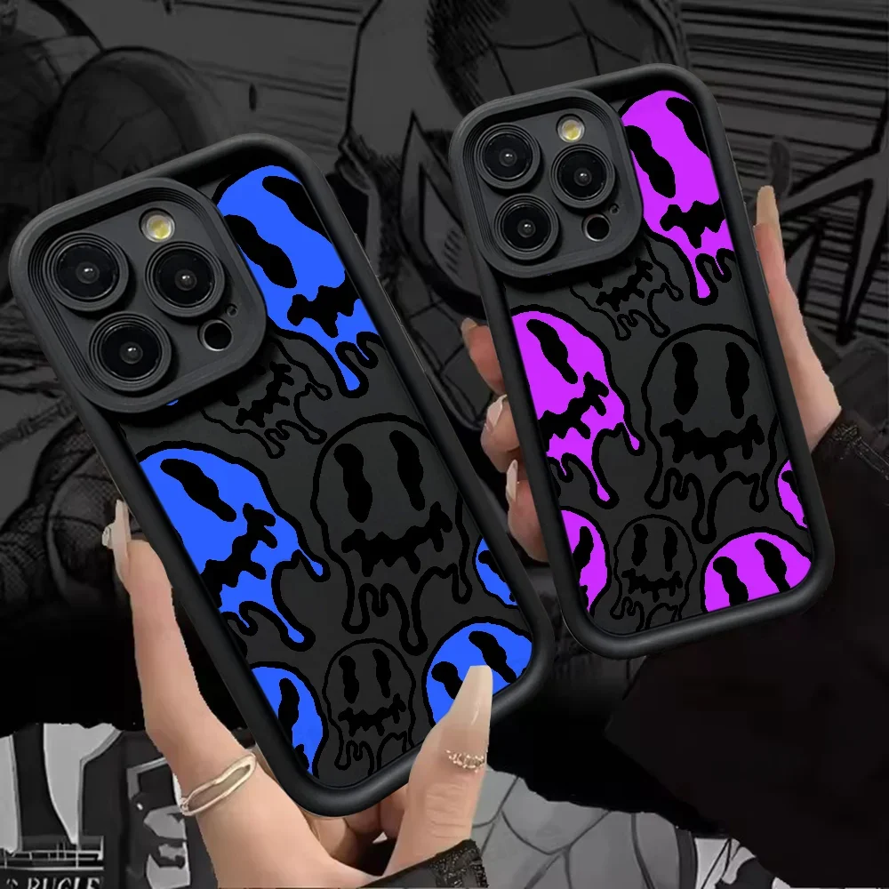 Funny Ghost Face Phone Case Silicone For iPhone 17 Air 17 16 15 14 13 12 11 Plus Pro Max Shockproof Soft Cover