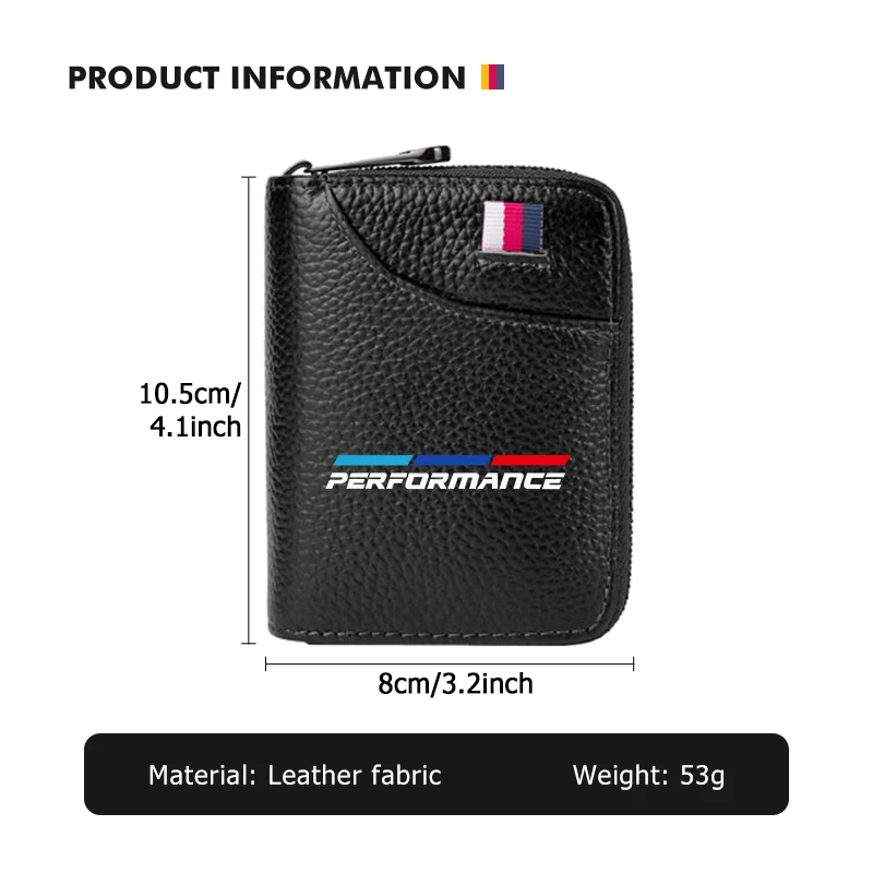 For BMW Car Logo Card Holder Coin Wallet ID Card Driver License Organizer Holder 1 2 3 5 7 Series X1 X2 X3 X4 X5 X6 G20 G30 G11 view 6