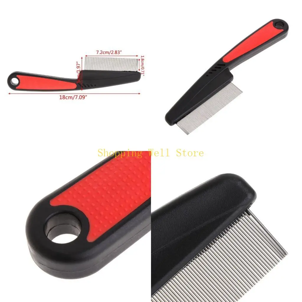 KX4B Flea Comb Удаление вшей щетки для домашних собак и кошек Удаление перхоти для блох вшами