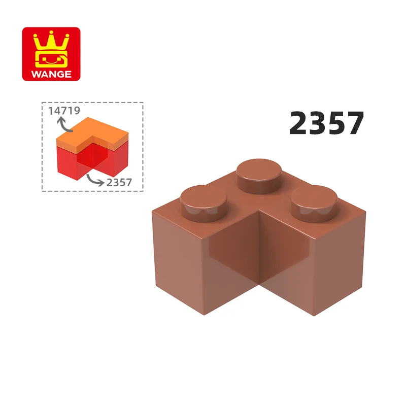 Wange 2357 100g/84PCS Corner Right Angle Building Block Moc Compatible with Brick DIY Children's Toy Assembly Gift