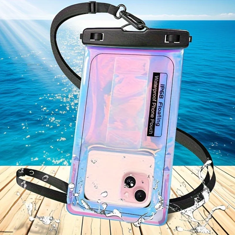 

HAISSKY Laser Waterproof Swimming Bags Outdoor Travel Beach Phone Storage Pouch With Neckband Lanyard For iPhone Samsung Xiaomi