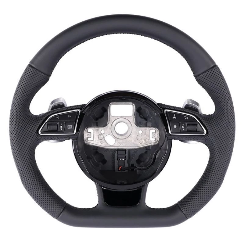 

Suitable for Audi A4 S4 A5 RS4 B8 A6 C7 classic leather steering wheel with multi-function buttons
