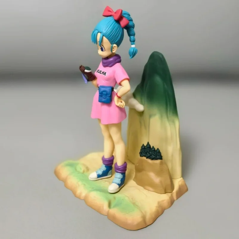 Bandai original banpresto anime dragon ball história caixa bulma pvc figura de ação modelo colecionável brinquedo de presente de aniversário
