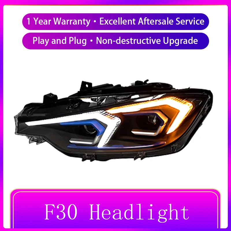 Headlight Style FOR BMW 2013-2017 3 Series F30 F35 320 325 Front Projector Lens DRL Head Lamp LED Bulbs Car Stuff Auto Accessory