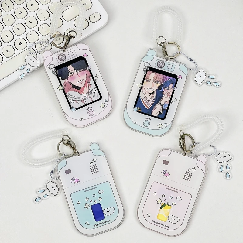 Korean Ins Cute Phone Camera Shape Photo Card Holder 3 Inch Kpop Idol Photo Protective Display Sleeves Pendant Kawaii Stationery