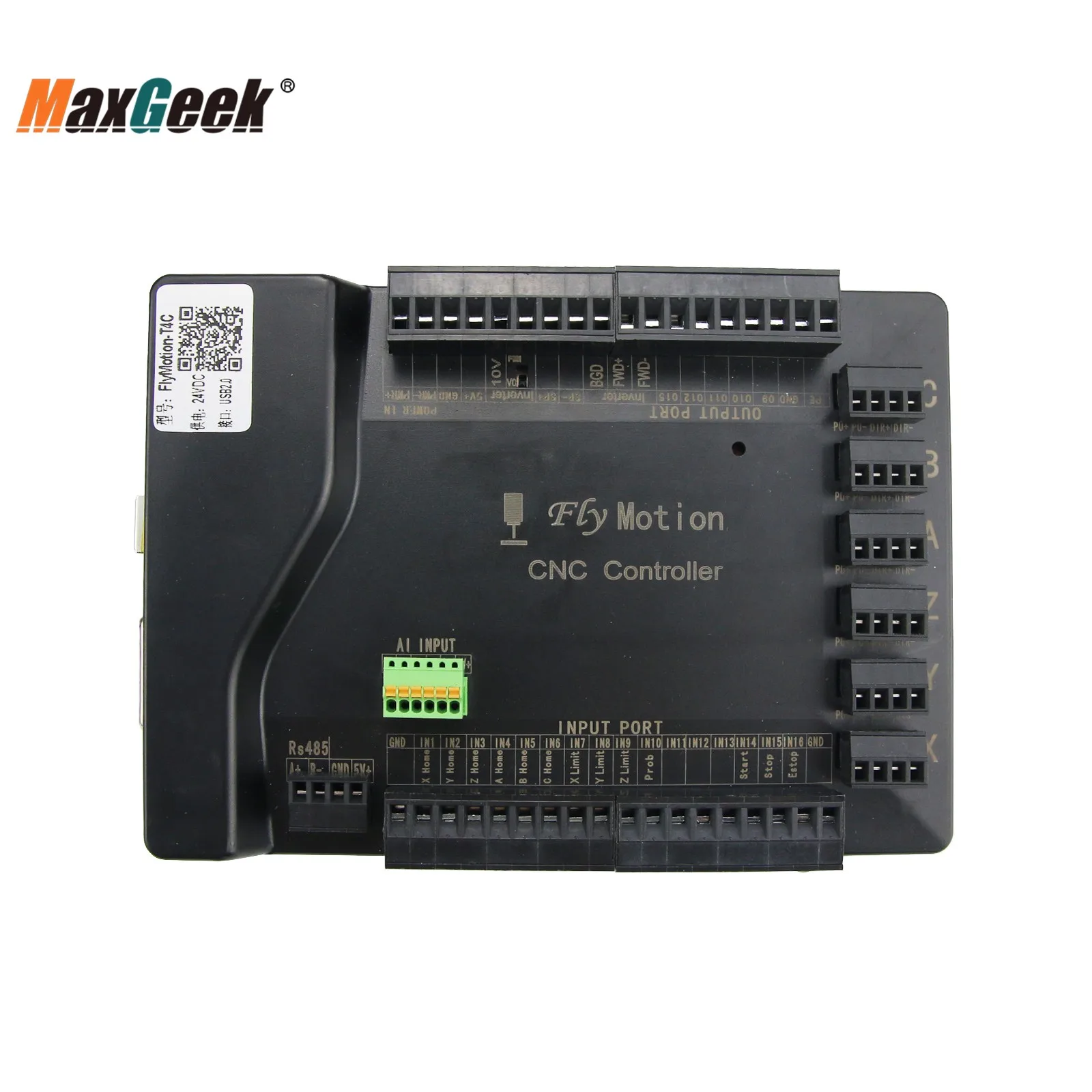 Maxgeek Mach3 USB CNC 4 Axis 6 Axis Breakout Interface Board for nMotion Mach3 CNC Controller Driver Board  5V 100PPR Handwheel