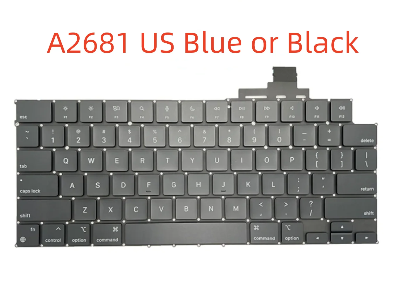 

2022 Year Laptop A2681 Keyboard For Macbook Air 13.6" M2 A2681 Keyboards Replacement EMC 4074 Black Midnight Color