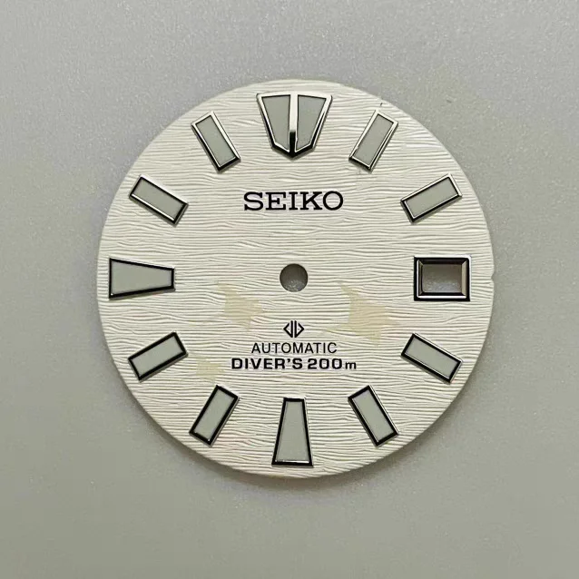 

28.5mm NH35 dial / NH36 dial green glow-in-the-dark devil oil embossed mechanical face dial S logo for seiko mod