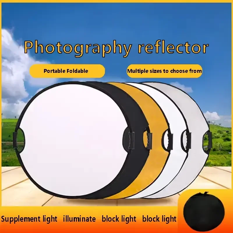 Photographic reflectors, portrait lighting supplement panels, special shading and blocking of soft light for outdoor