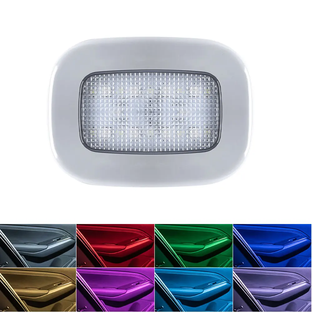 

RGB Car Roof LED Reading Light Wireless Portable Auto Interior Lamp Charging Touch Type Magnet Ceiling Car Styling Night Light