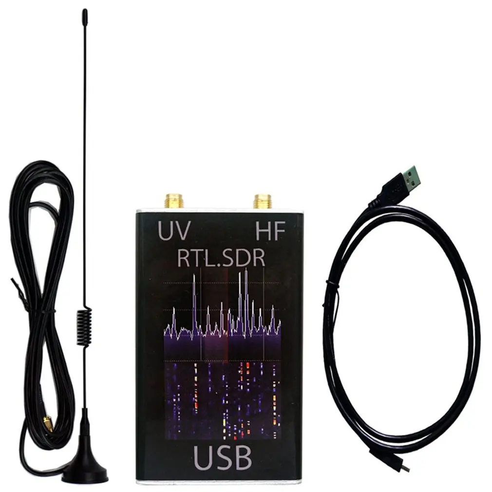 Hot RTL-SDR RTL2832U+R820T2 Radio Receiver 100KHz-1.7GHz Full Band UV RTL-SDR USB Tuner Receiver Dropshipping Wholesale